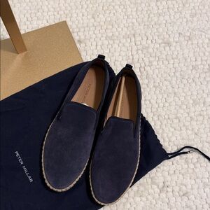 Peter Millar Men's Dark Blue Suede Slip-Ons